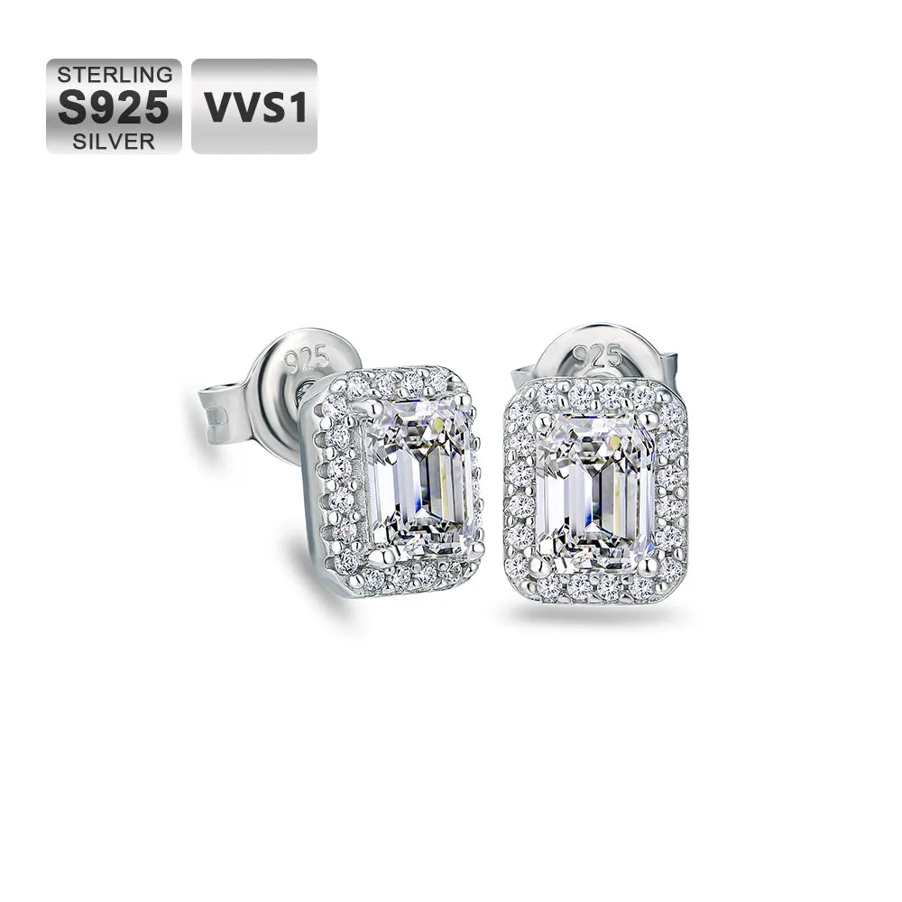 0.5 Carats *2 VVS1 Moissanite Stud Earrings for Women