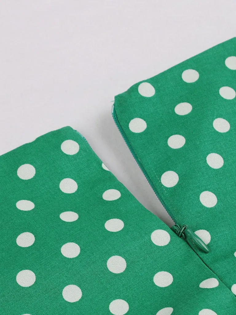 1950s Polka Dot With Belt Vintage Dress