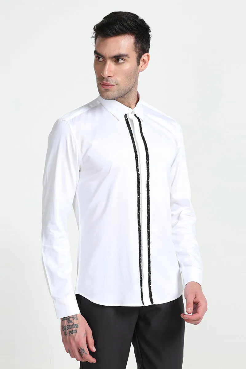 Akin Beaded White Shirt