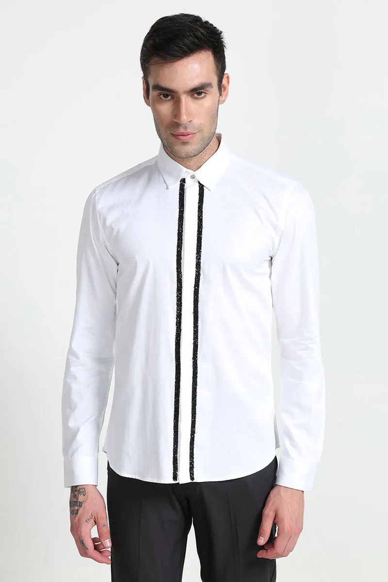 Akin Beaded White Shirt