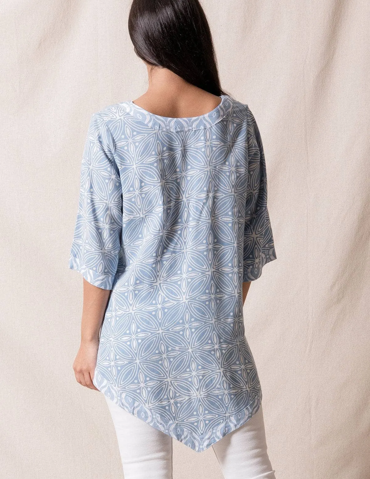 Amari Batik Tunic - Indigo