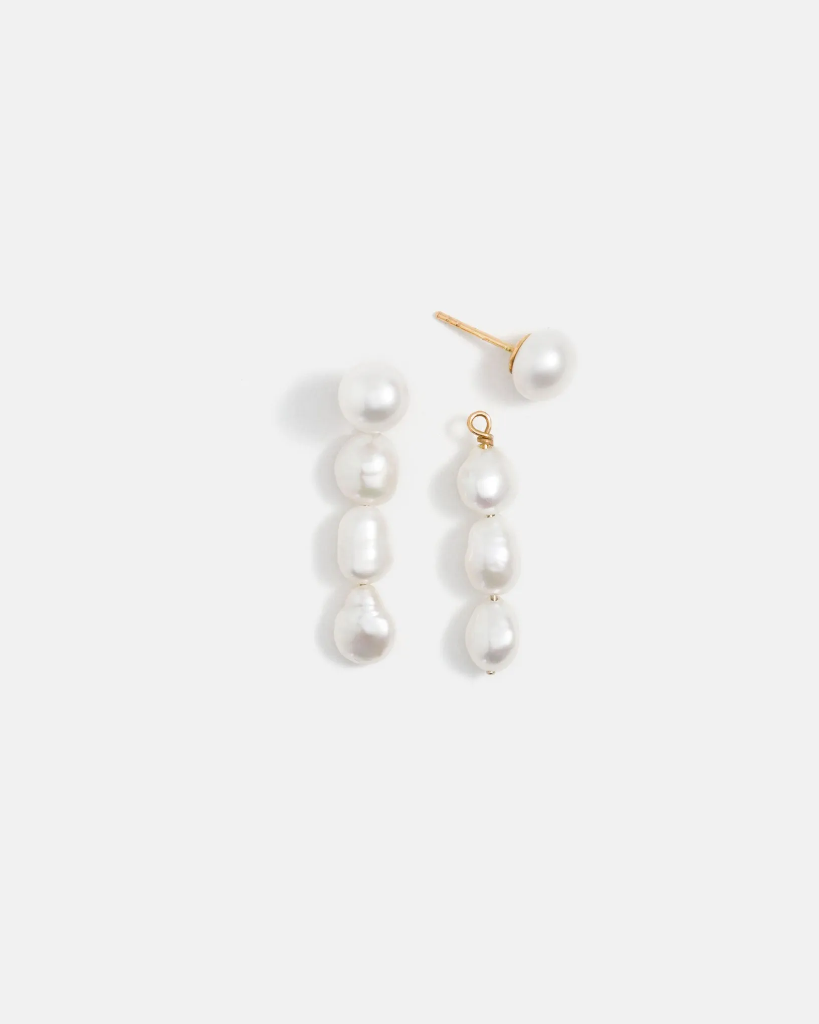 Antinéa Pearl Drop Earrings in Yellow Gold