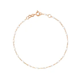 Baby Classic Gigi White bracelet, Rose Gold, 5.1"