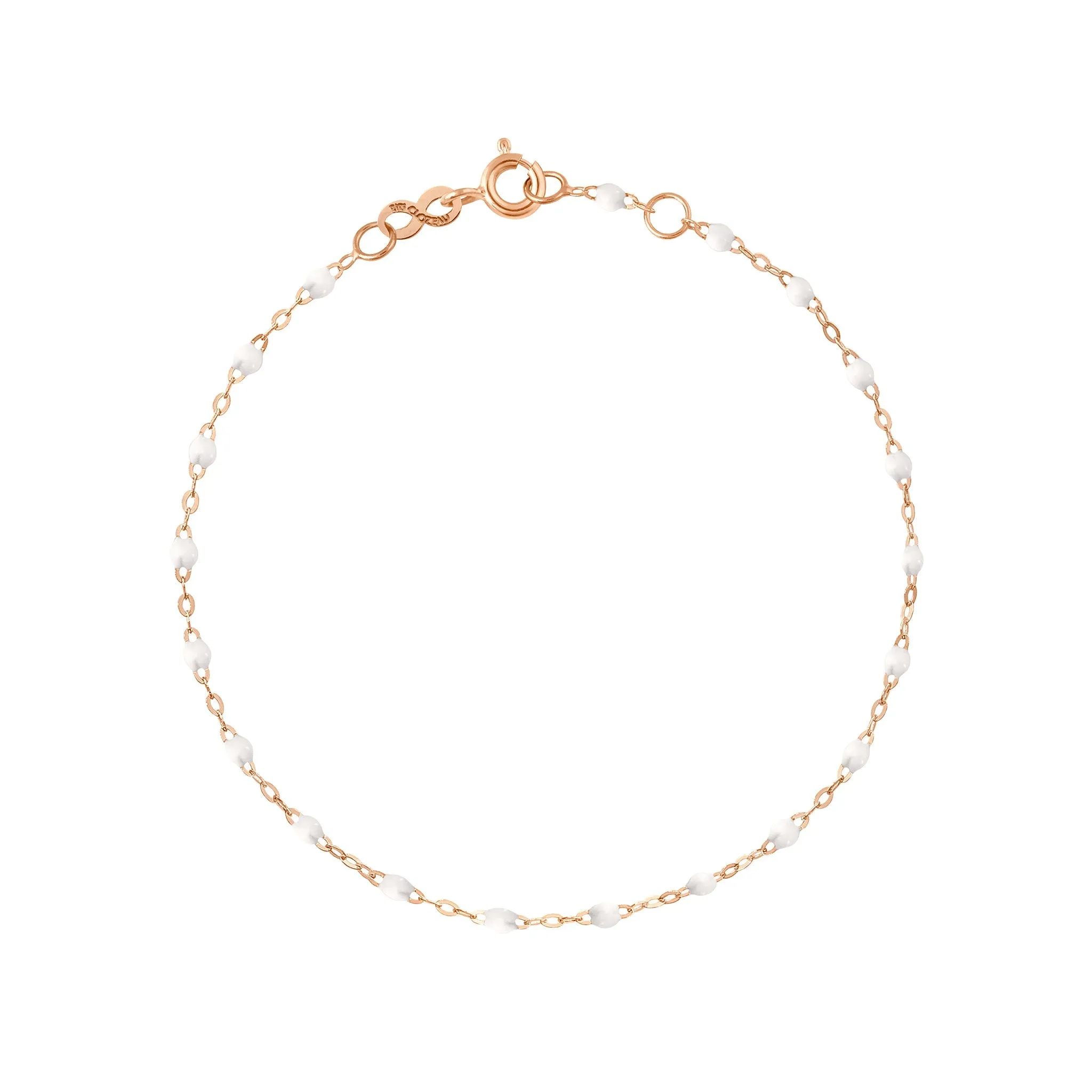 Baby Classic Gigi White bracelet, Rose Gold, 5.1"