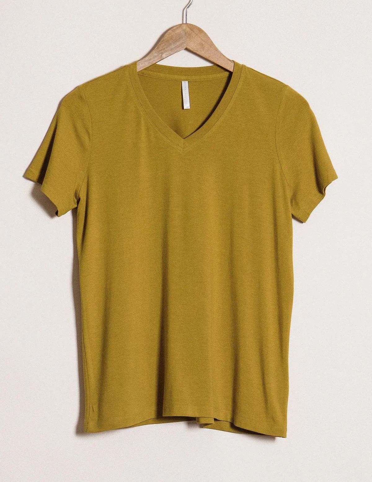 Bamboo / Organic Cotton V-Neck Tee - Mustard