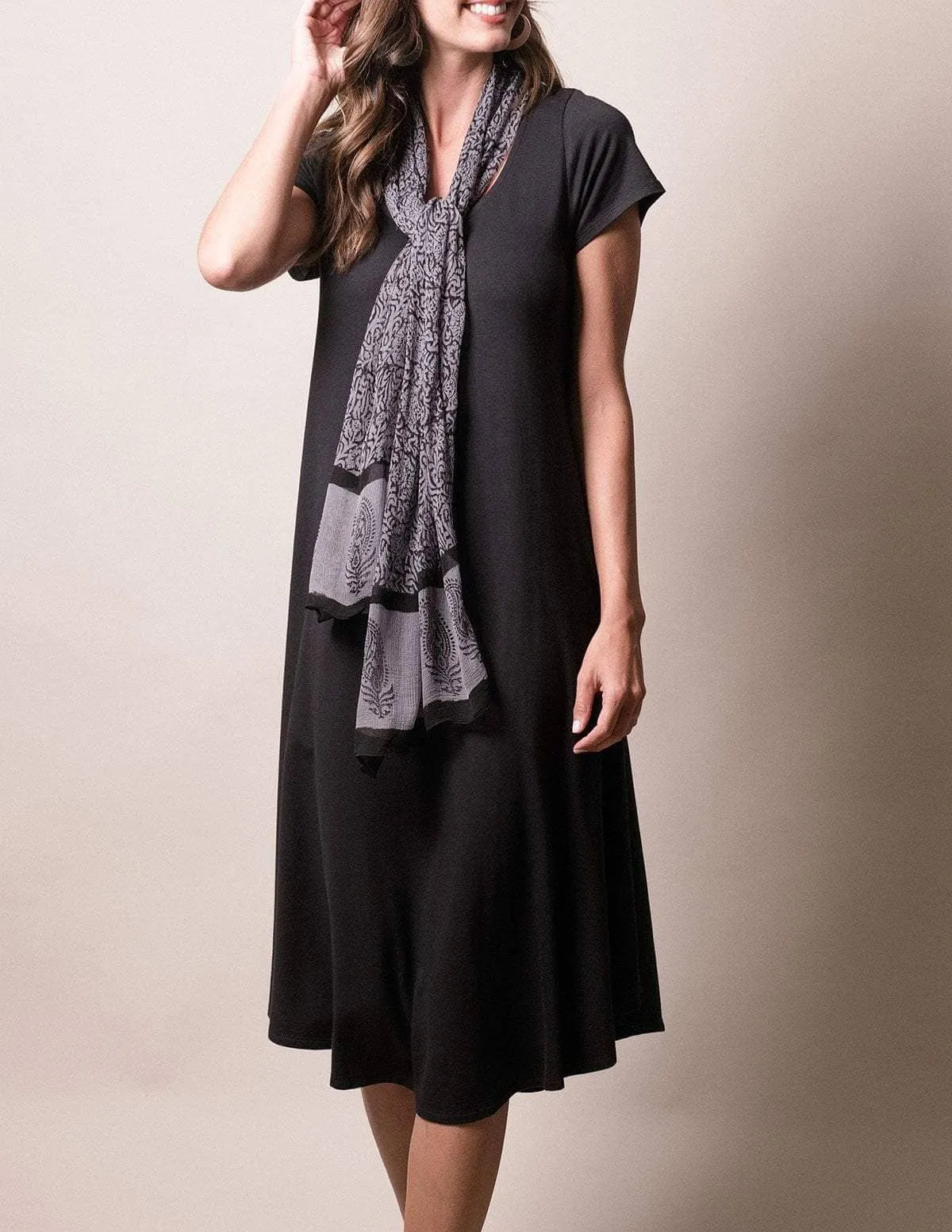 Bamboo Swing Dress - Black