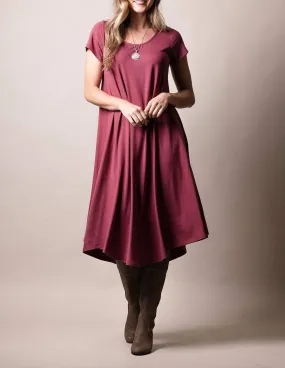 Bamboo Swing Dress - Tibetan Red