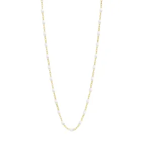 Child Classic Gigi White necklace, Yellow Gold, 13"