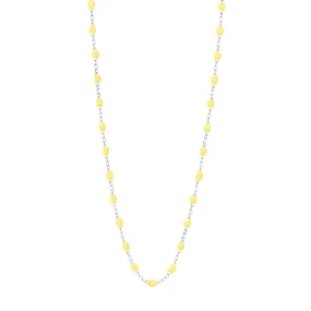 Classic Gigi Mimosa Necklace, White Gold, 19.7"