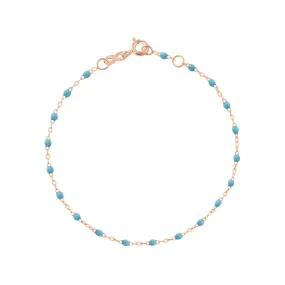 Classic Gigi Turquoise bracelet, Rose Gold, 6.7"