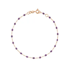 Classic Gigi Violet bracelet, Rose Gold, 7.5"