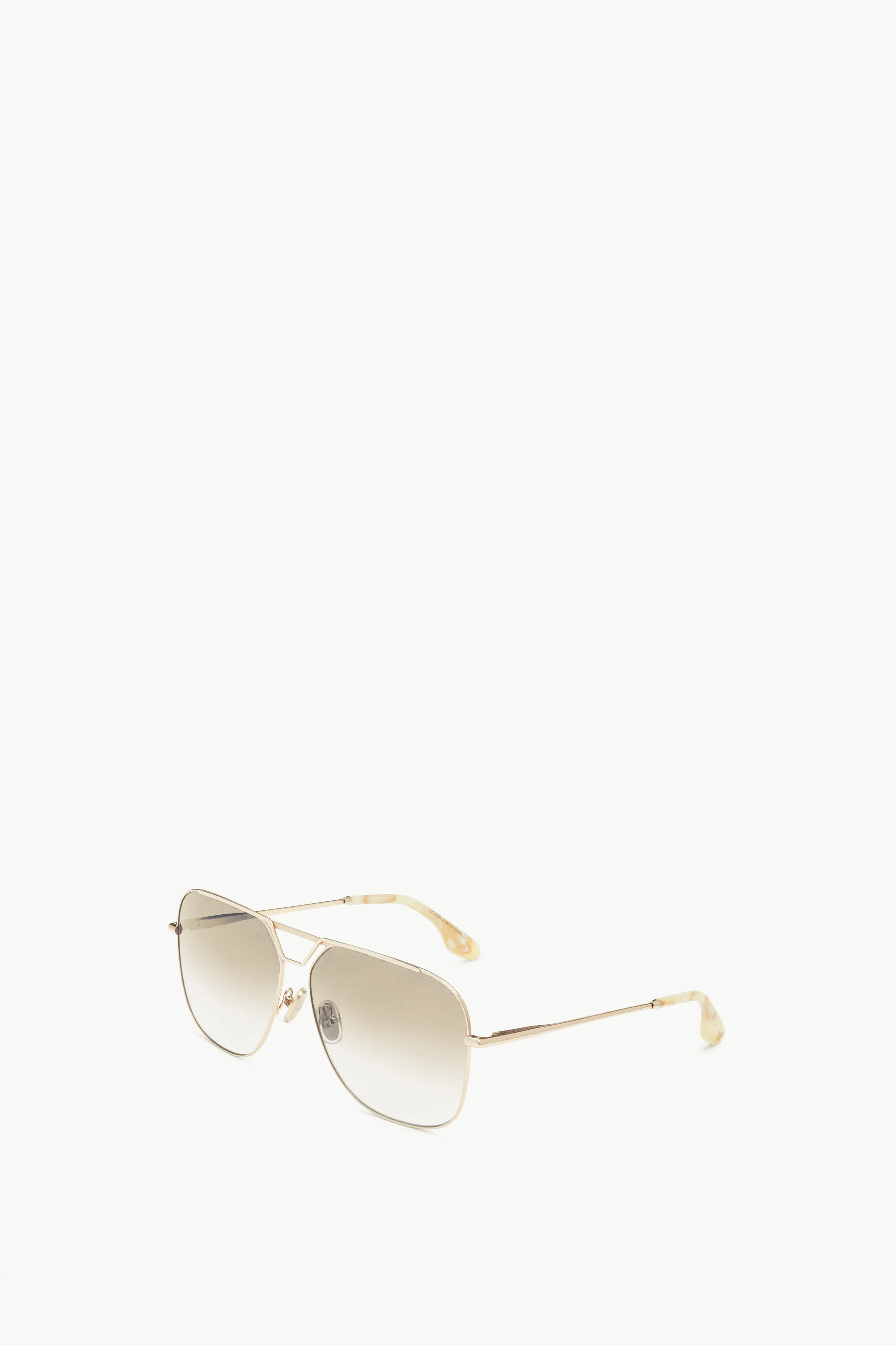 Classic V Metal Navigator Sunglasses in Gold