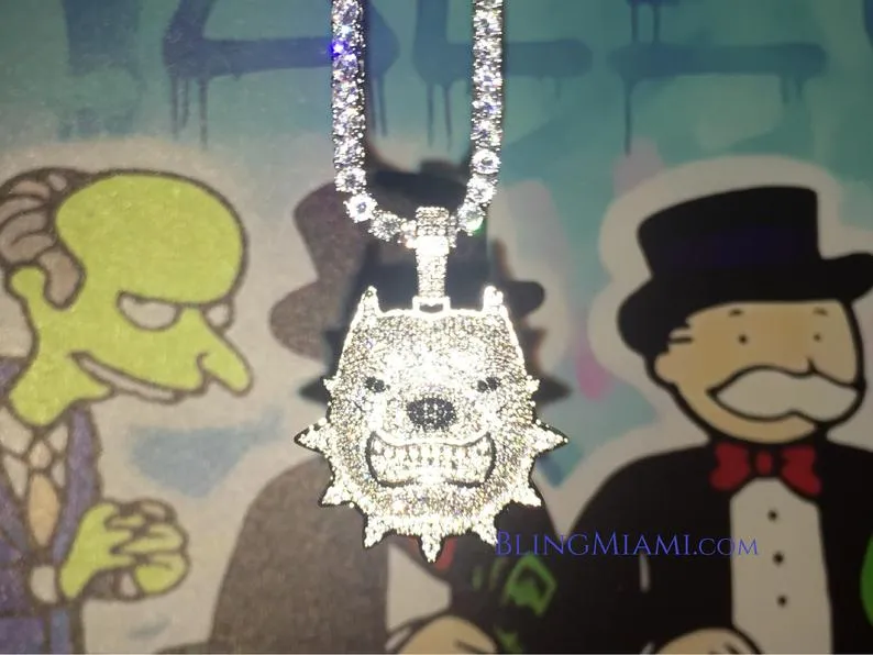 Iced Out Pitbull Pendant