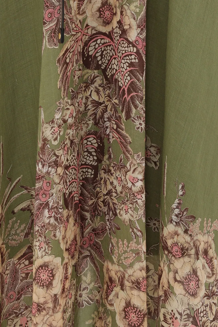 Kleid Ottie Swin in Khaki Floral