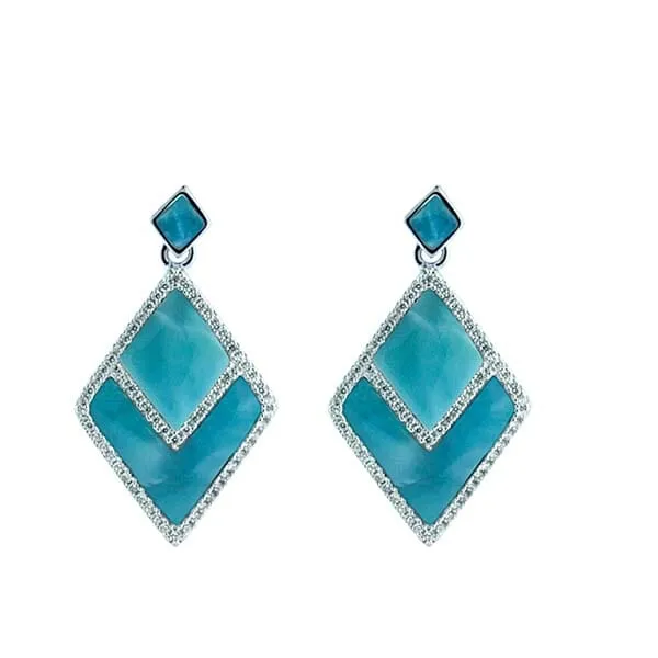 Larimar North Star Earrings