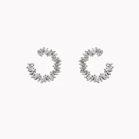 Mini Diamond Spiral Earrings