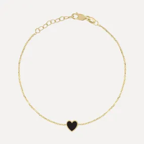 Mini Enamel Heart Bracelet