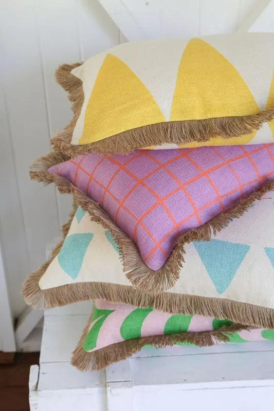 Oak and Ave Cushion - Bunting Yellow