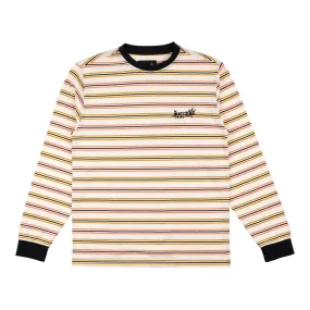 Palmer Stripe Yarn-Dyed Long Sleeve Knit - Bone