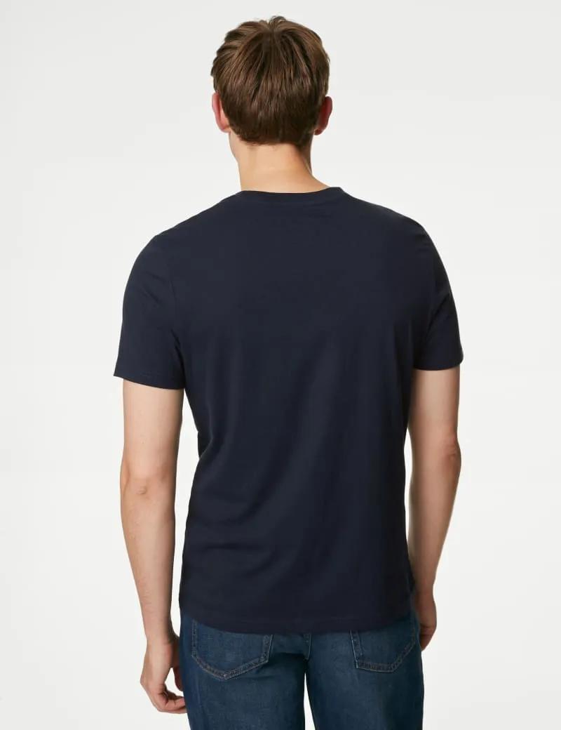 Regular Fit Pure Cotton Crew Neck T-Shirt