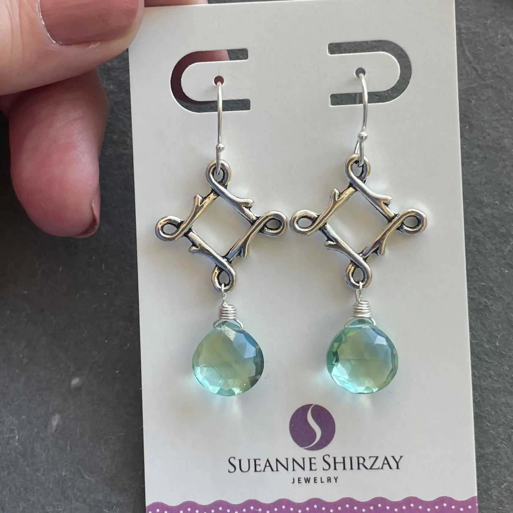 Seafoam Celtic Dangles