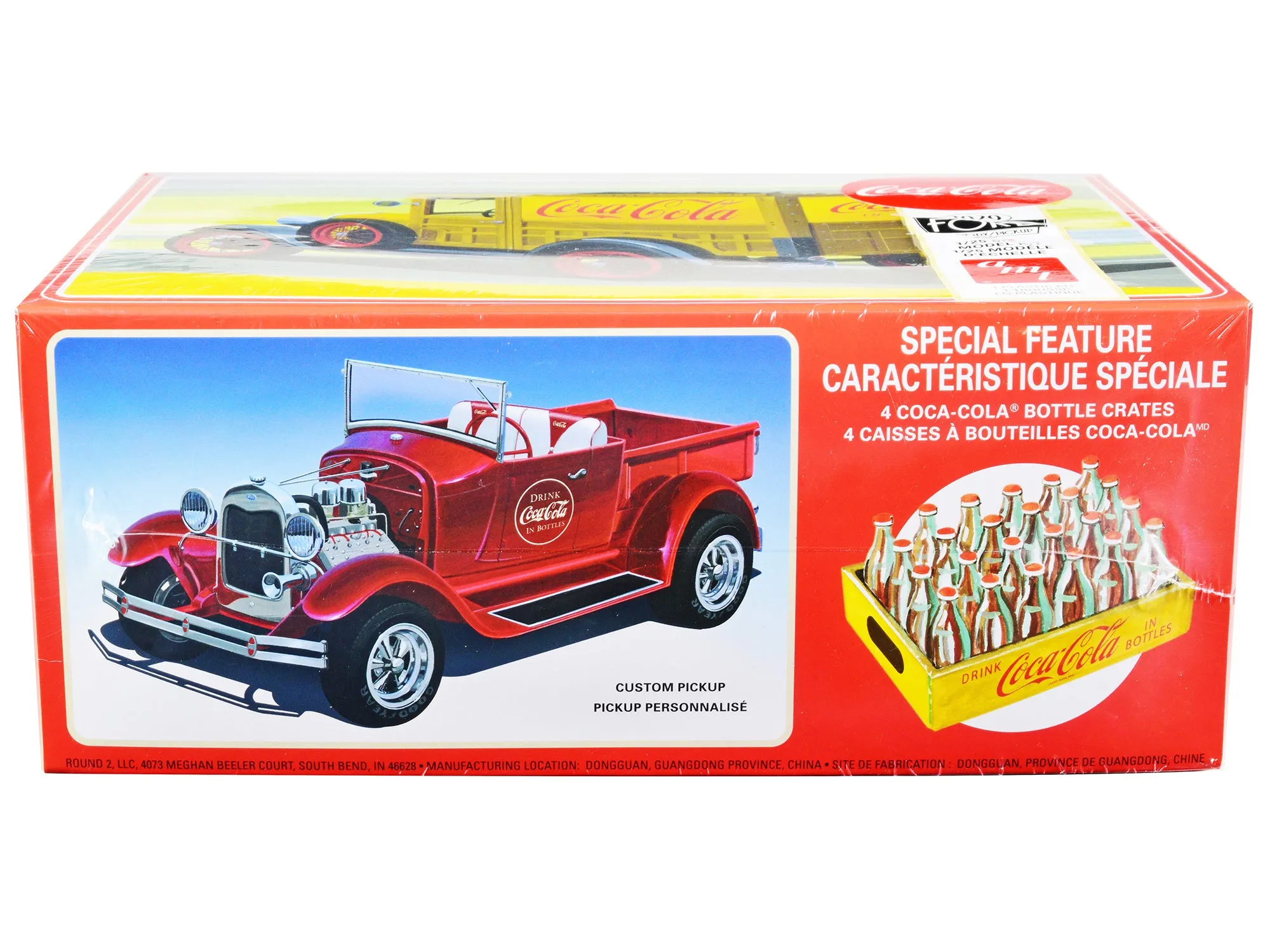 Skill 3 Model Kit 1929 Ford Woody/Pickup 4-in-1 Kit Coca-Cola 1/25 Scale Model Car by AMT