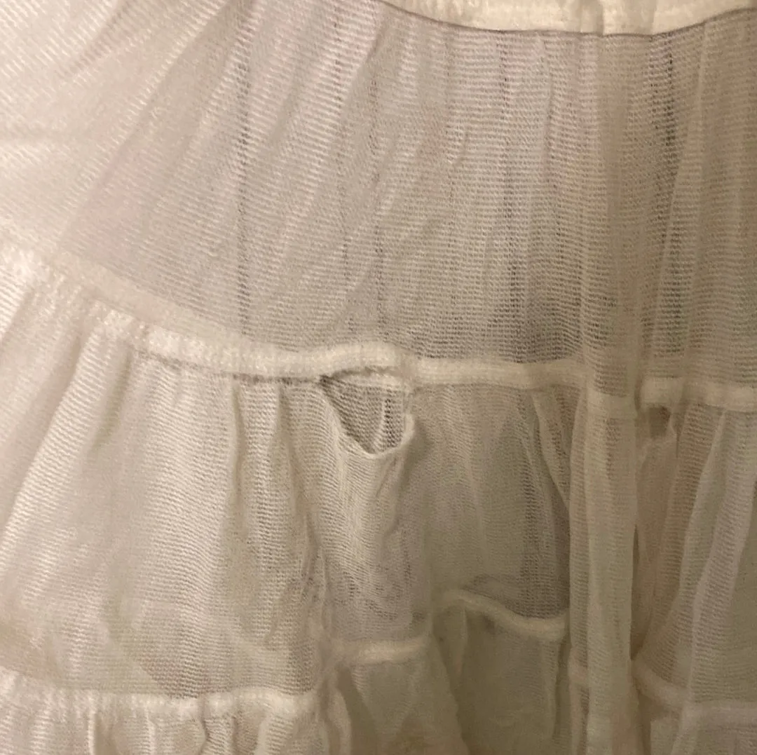 Vintage White Petticoats Crinoline Organza Skirt