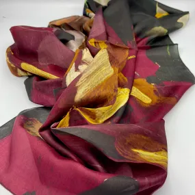 Willamena Striking Floral Silk Scarf